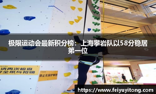极限运动会最新积分榜：上海攀岩队以58分稳居第一位